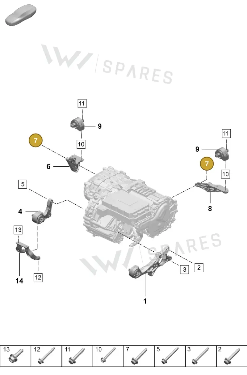 N10706902 — Porsche Taycan Sport Turismo (2023-) diagram p64159050, position 7