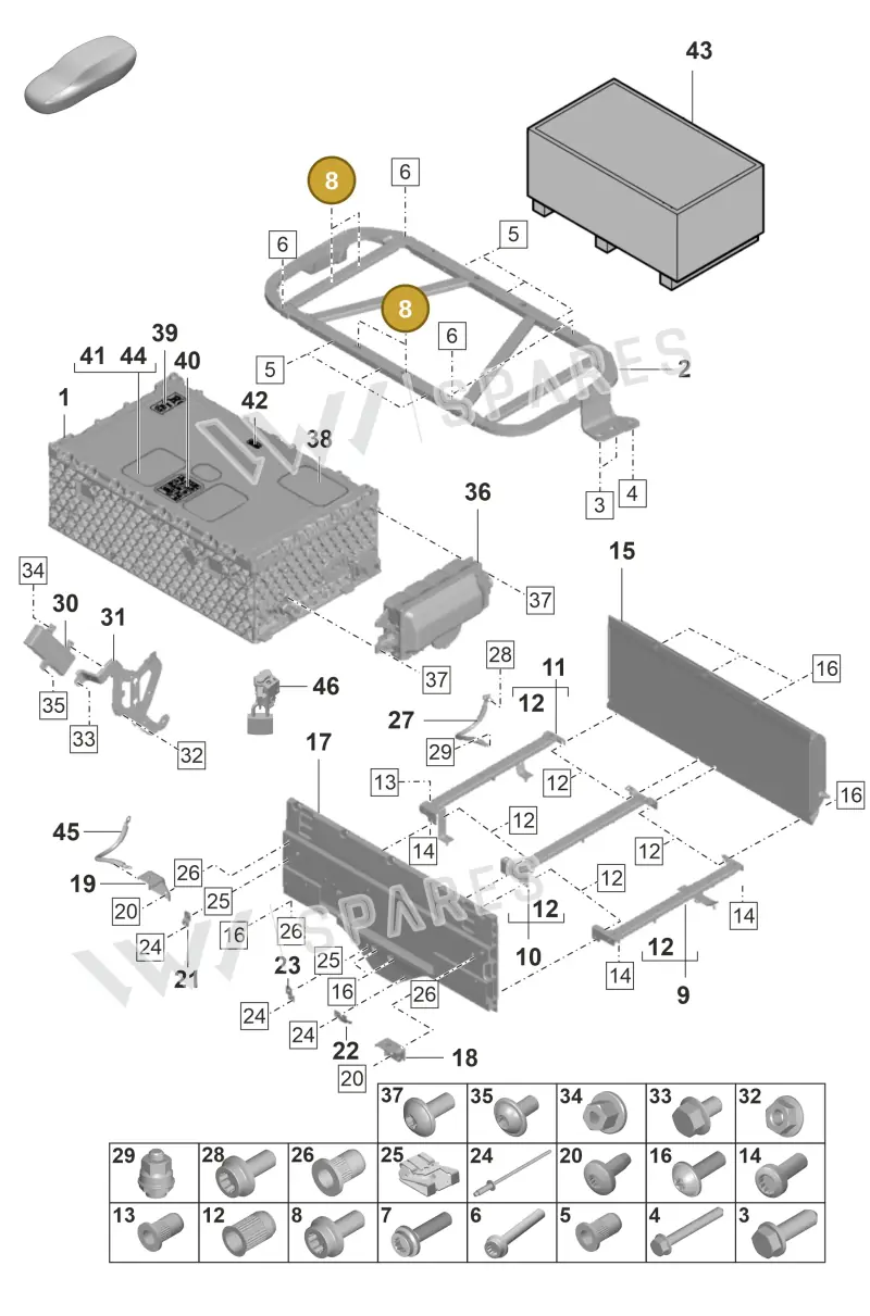 N10717001 — Porsche Panamera 4 Hybrid (2020-2023) diagram p58901040, position 8