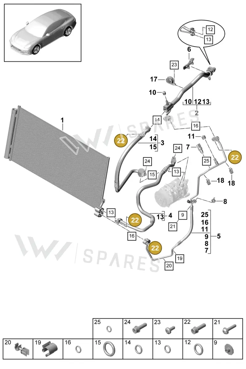 N10720901 — Porsche Panamera 4 Hybrid (2016-2020) diagram p49814020, position 22