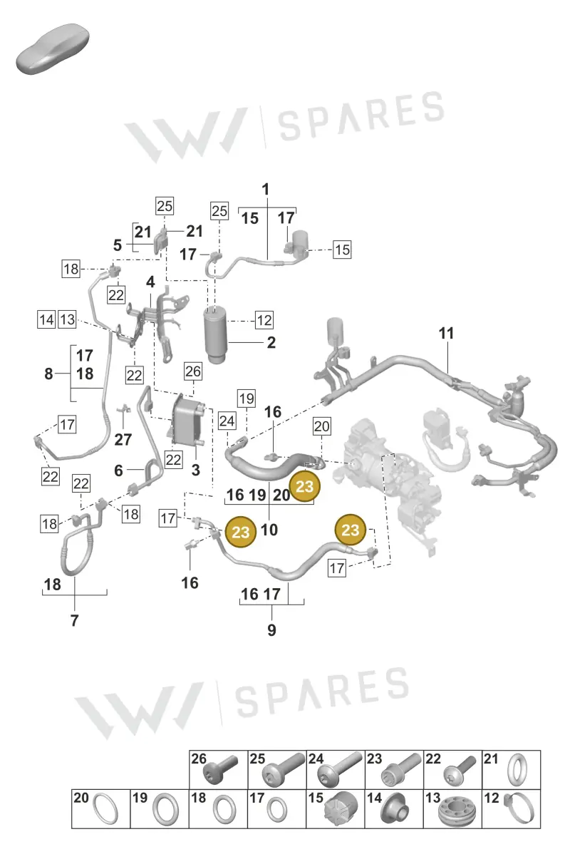 N10720901 — Porsche Taycan Sport Turismo (2019-2024) diagram p56814400, position 23