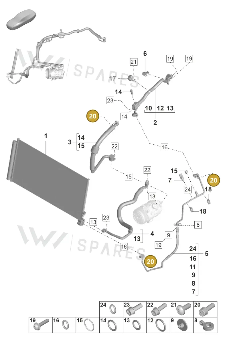 N10720901 — Porsche Panamera 4 Hybrid (2020-2023) diagram p58814300, position 20