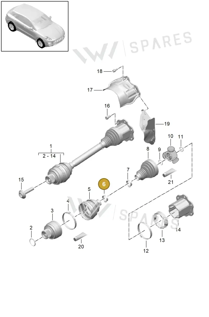 N10728601 — Porsche Macan GTS (2013-2018) diagram p44401025, position 6