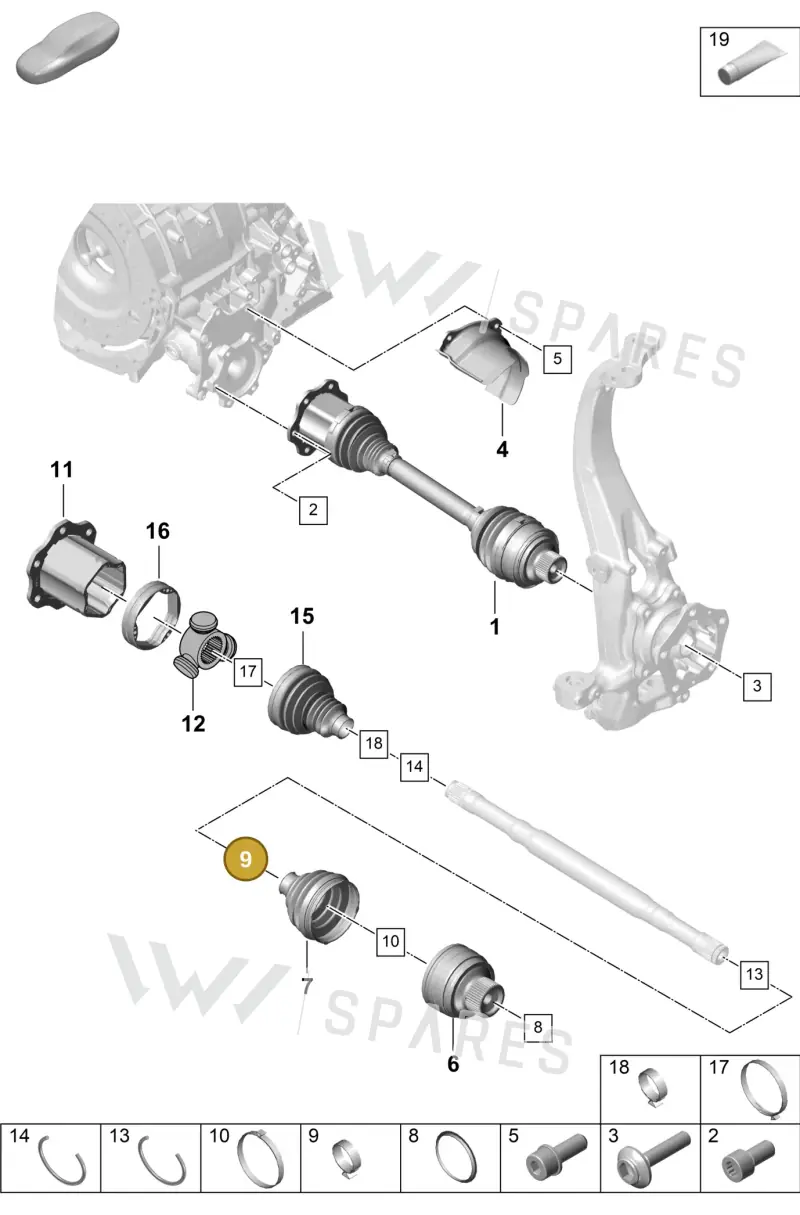 N10728601 — Porsche Cayenne Hybrid Coupe (2023-) diagram p60401100, position 9