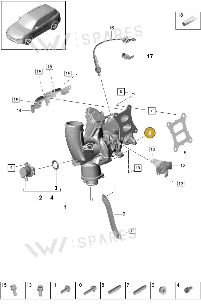 N10730201 — Porsche Cayenne Diesel V6 (2017-2023) diagram p51202015, position 8