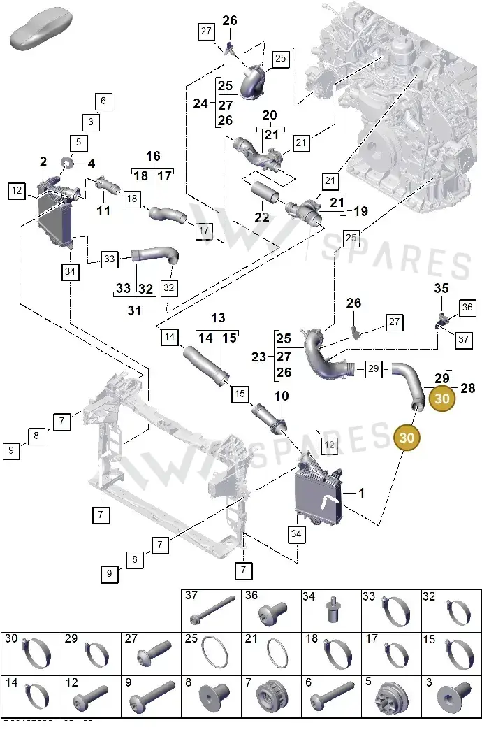 N10735001 — Porsche Cayenne Hybrid Coupe (2023-) diagram p60107220, position 30