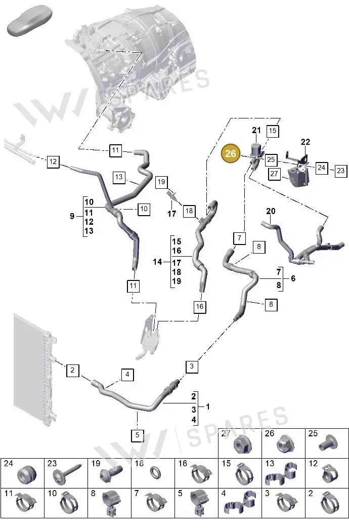 N10737001 — Porsche Cayenne Hybrid Coupe (2023-) diagram p60105305, position 26