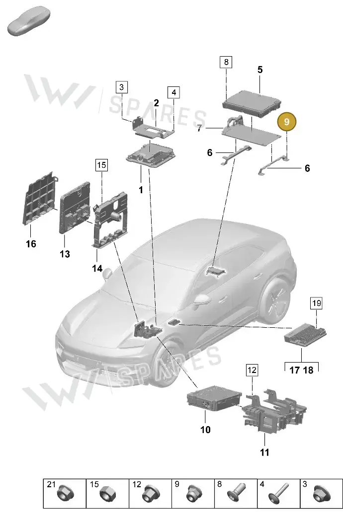 N10737001 — Porsche Macan 4 (2024-) diagram p61901010, position 9