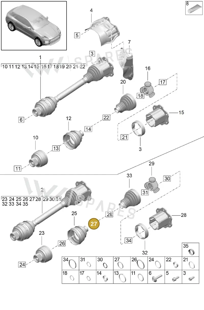 N10740201 — Porsche Macan R4 TFSI (2018-) diagram p52401030, position 27