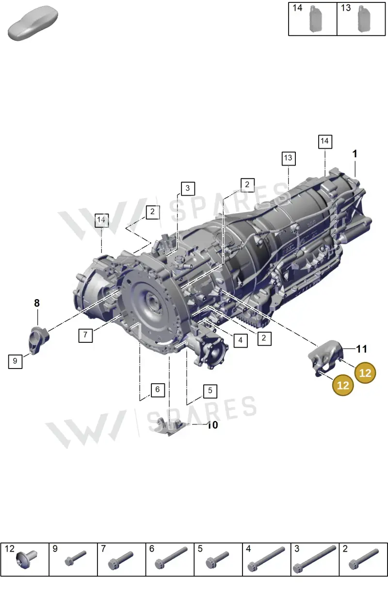 N10741402 — Porsche Cayenne Hybrid Coupe (2023-) diagram p60302010, position 12