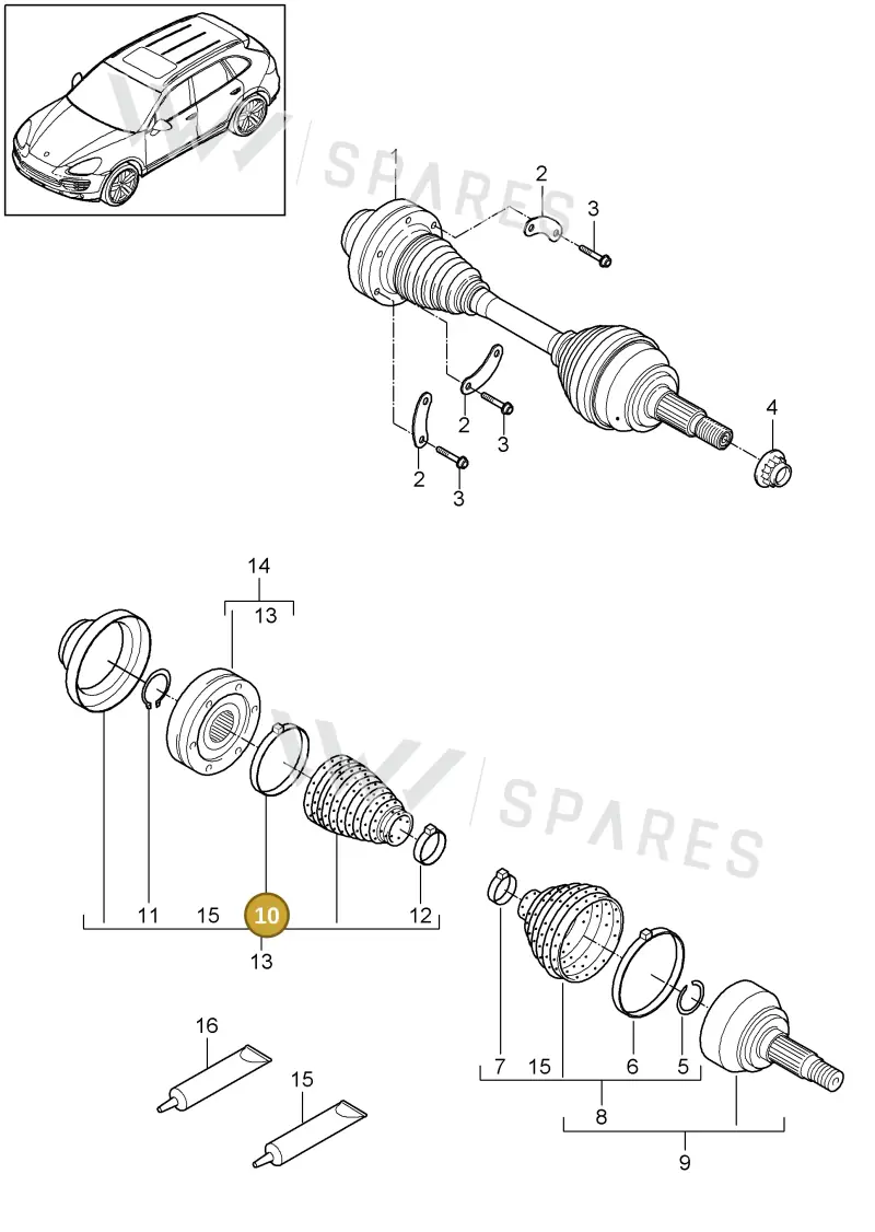 N10753601 — Porsche Cayenne (2010-2018) diagram p37401010, position 10