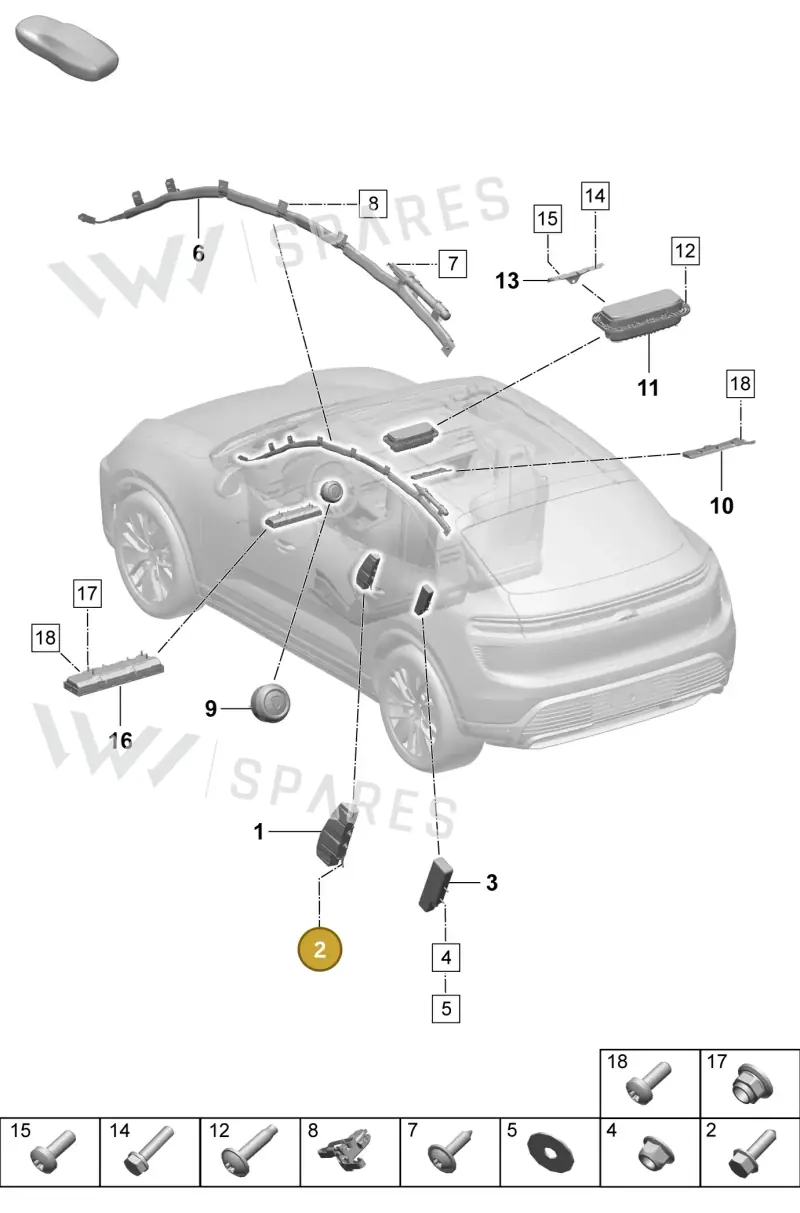 N10759101 — Porsche Macan 4 (2024-) diagram p61812500, position 2