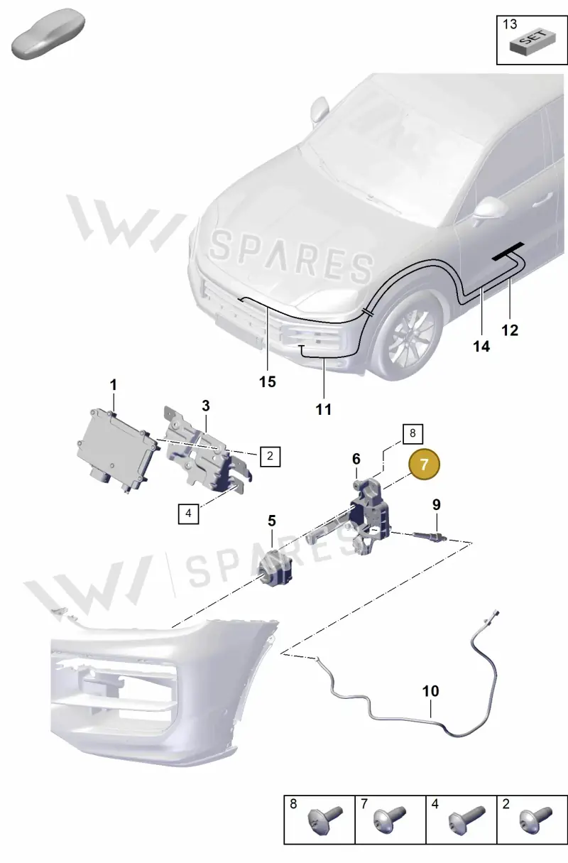 N10762601 — Porsche Cayenne Hybrid Coupe (2023-) diagram p60915200, position 7