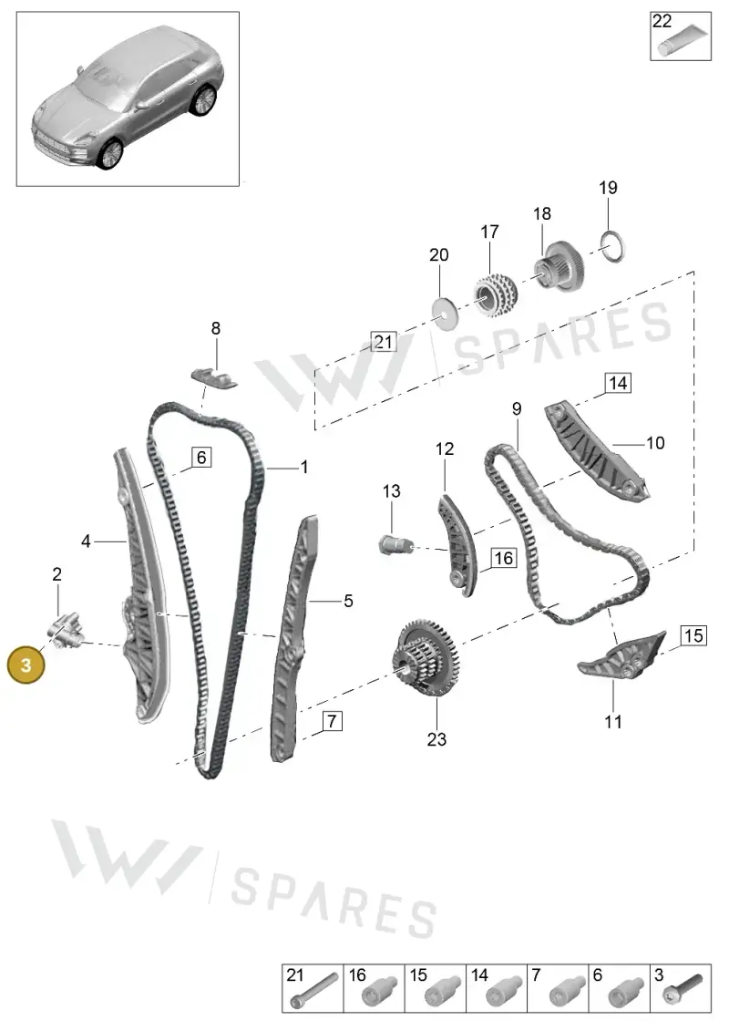 N10765401 — Porsche Macan R4 TFSI (2018-) diagram p52000100, position 3