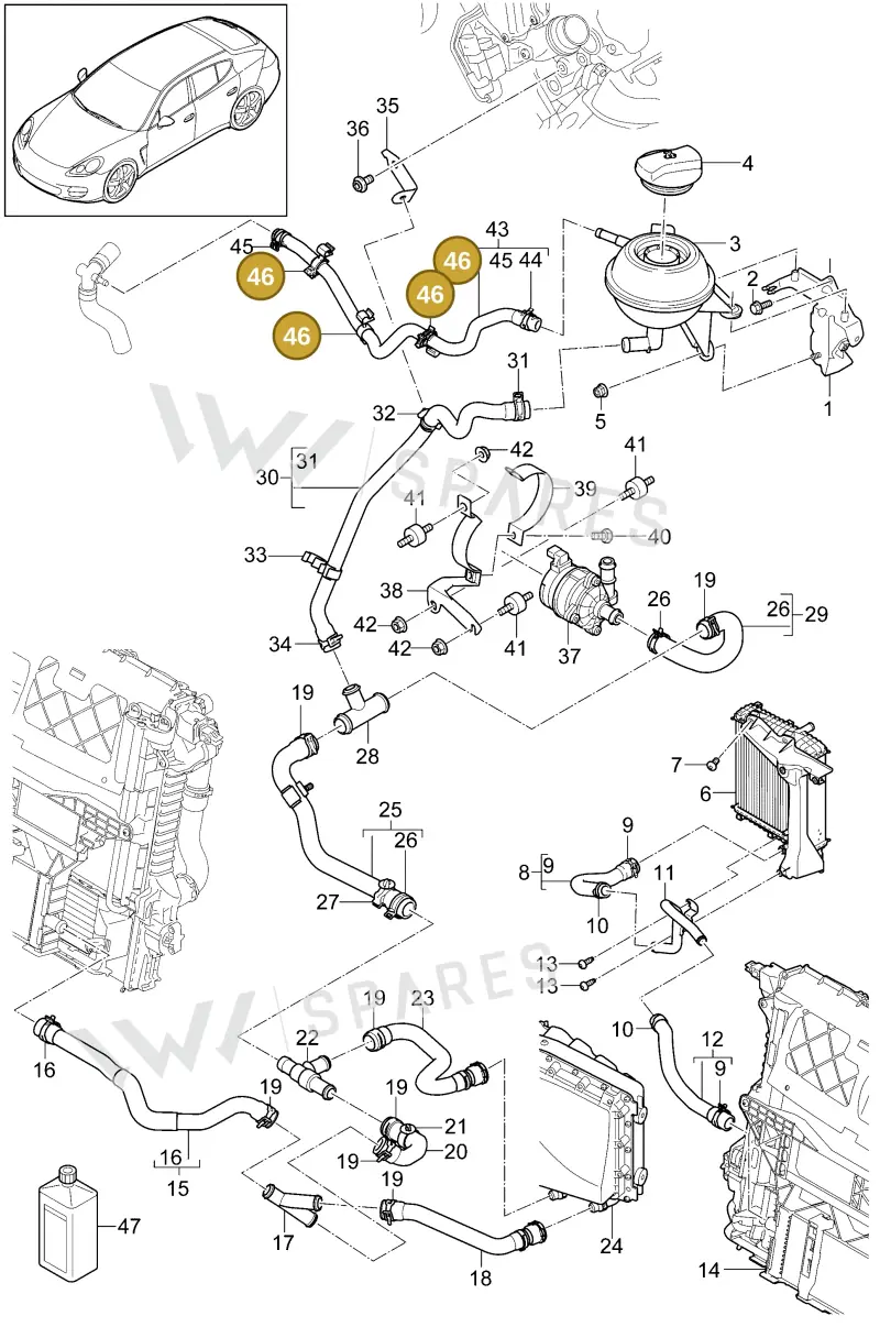 N10767001 — Porsche Panamera (2009-2016) diagram p35105055, position 46