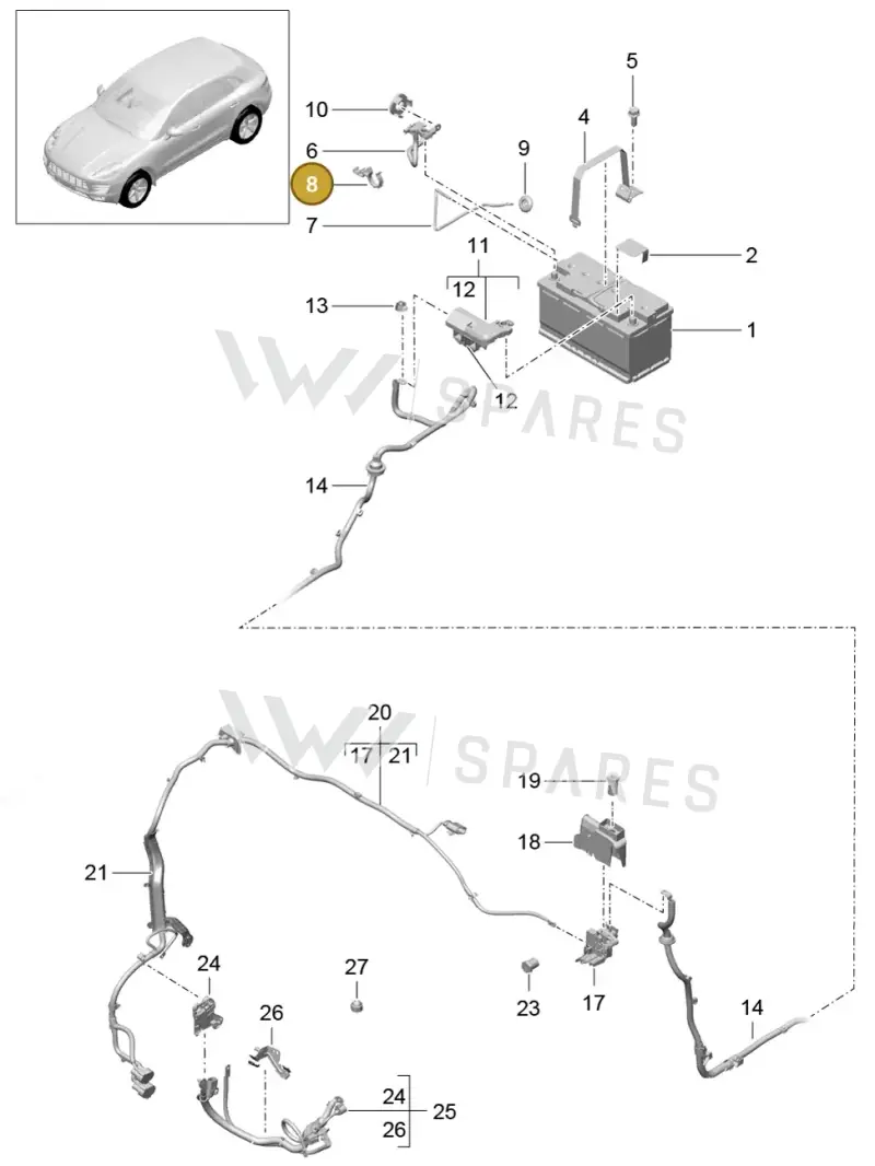 N10775801 — Porsche Macan GTS (2013-2018) diagram p44902006, position 8