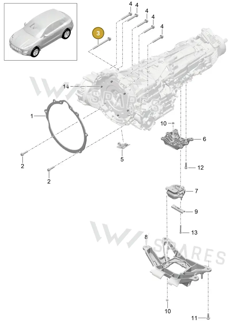 N10781301 — Porsche Macan GTS (2013-2018) diagram p44306000, position 3
