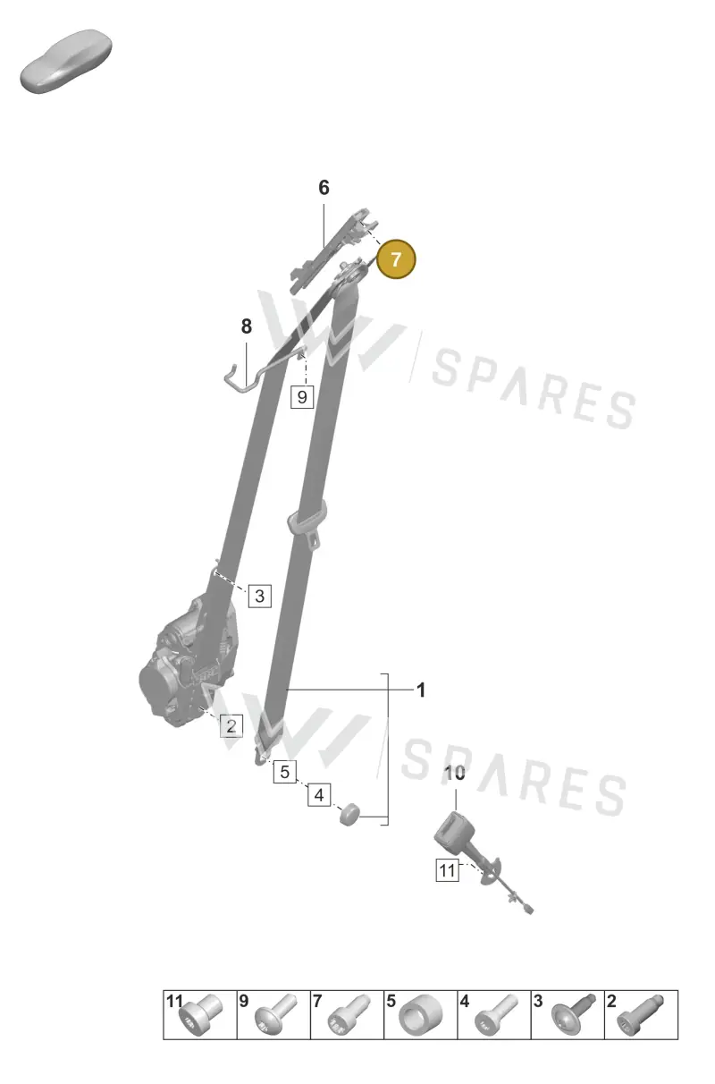 N10784201 — Porsche Taycan Sport Turismo (2023-) diagram p56812000, position 7