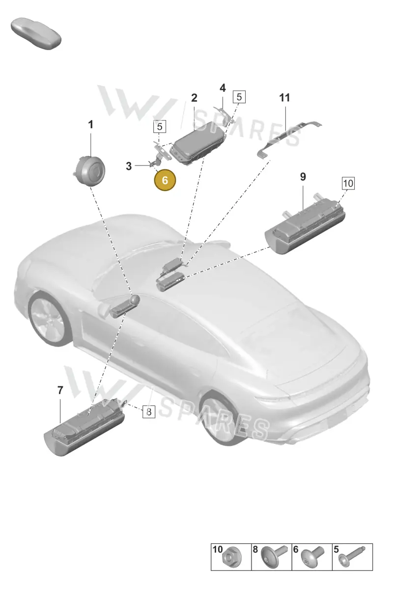 N10786201 — Porsche Taycan Sport Turismo (2023-) diagram p56812500, position 6