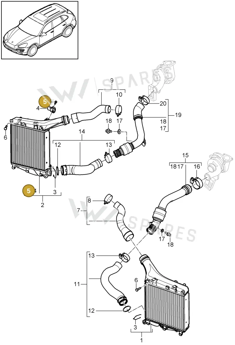 N10787701 — Porsche Cayenne (2010-2018) diagram p37107077, position 5