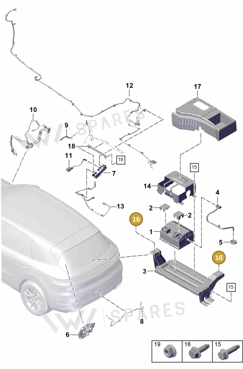 N10794401 — Porsche Cayenne Hybrid Coupe (2023-) diagram p60902400, position 16