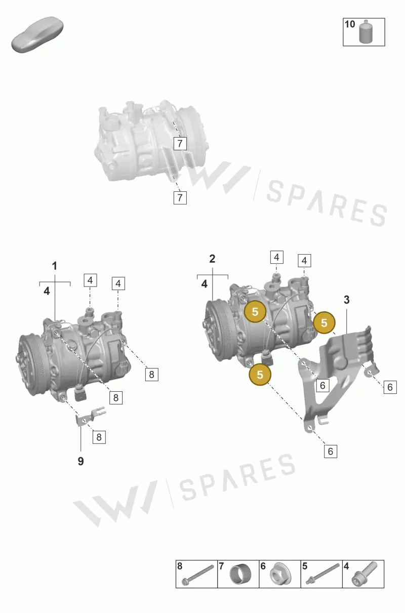 N10797601 — Porsche Panamera 4 Hybrid (2020-2023) diagram p58814150, position 5