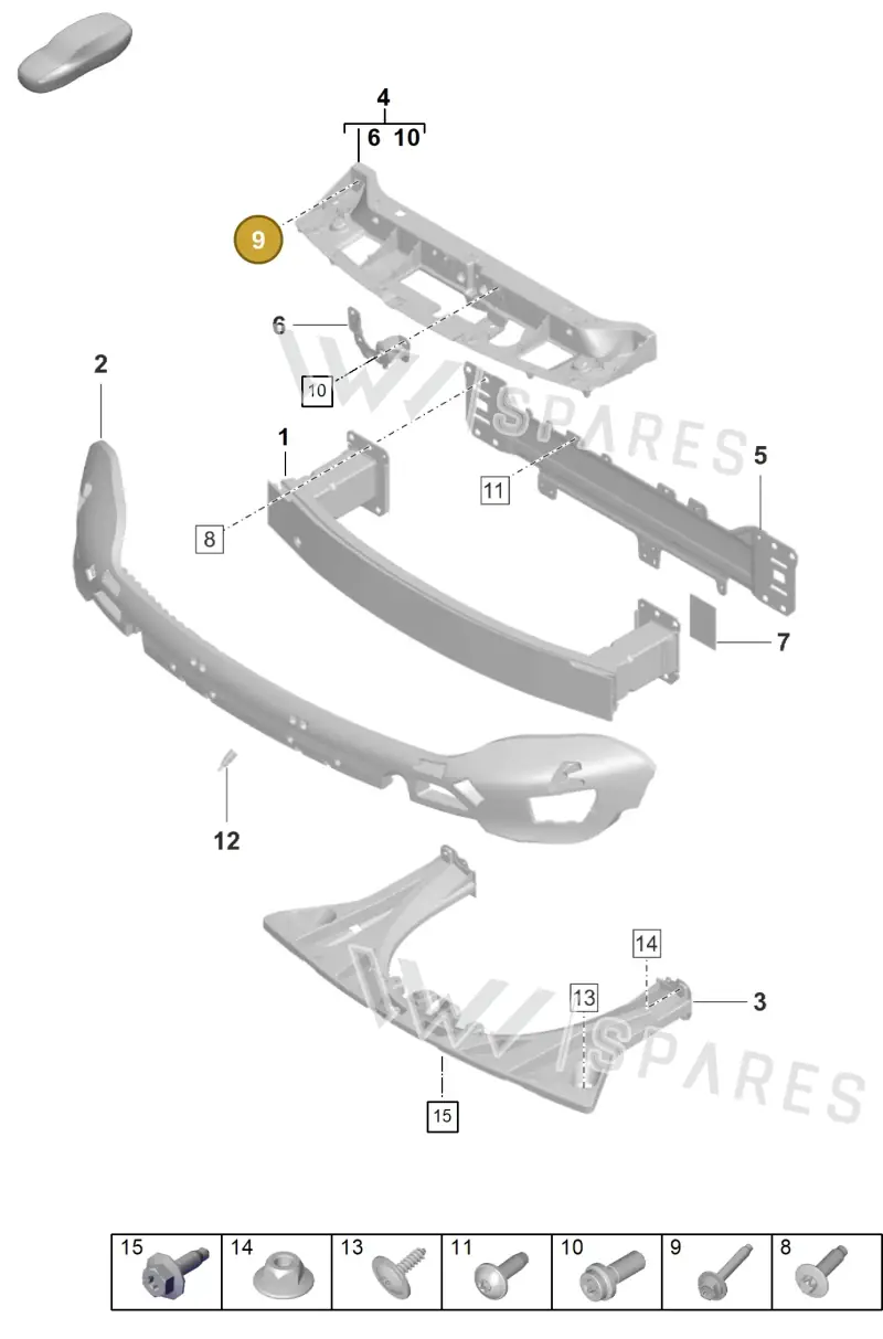 N10810301 — Porsche Taycan Sport Turismo (2019-2024) diagram p56802400, position 9