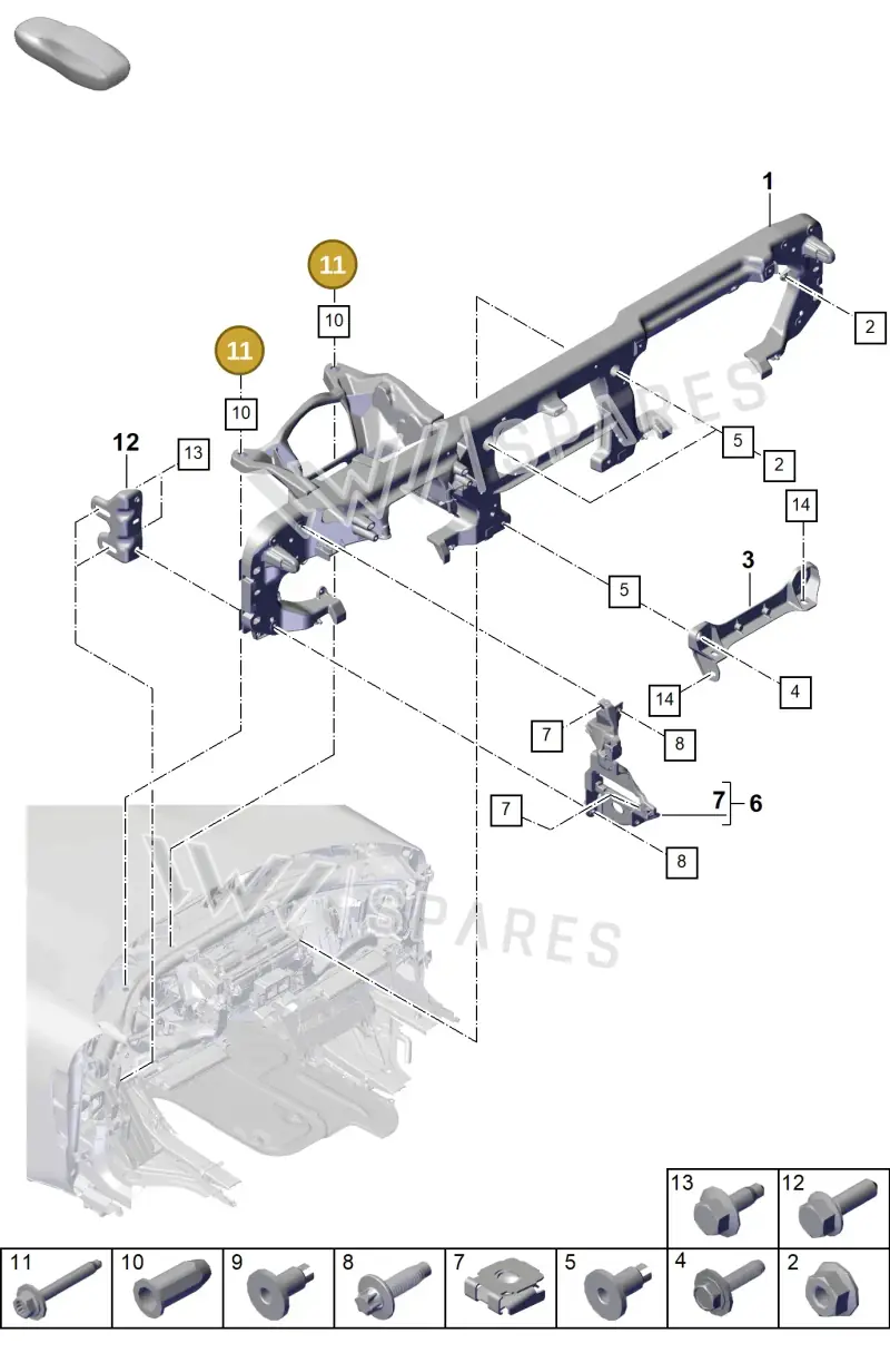 N10810301 — Porsche Panamera (2023-) diagram p62809020, position 11