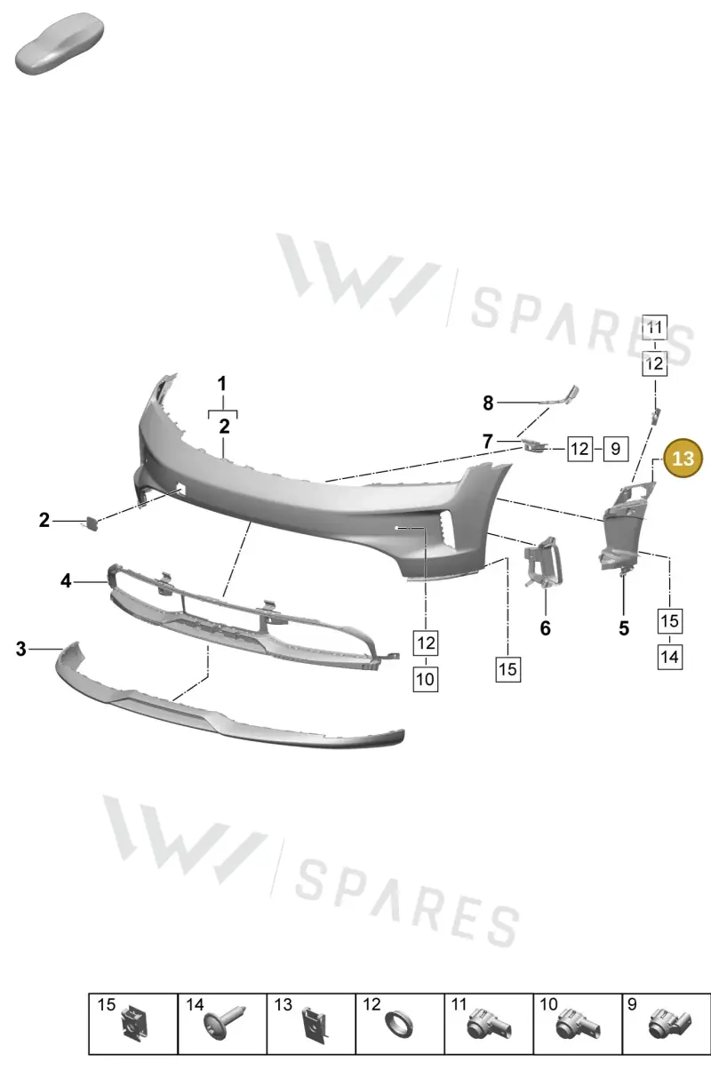 N90094201 — Porsche Taycan Sport Turismo (2023-) diagram p64802000, position 13
