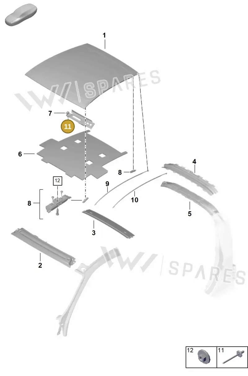 N90097802 — Porsche 992 Carrera Coupe (2024-) diagram p63801450, position 11