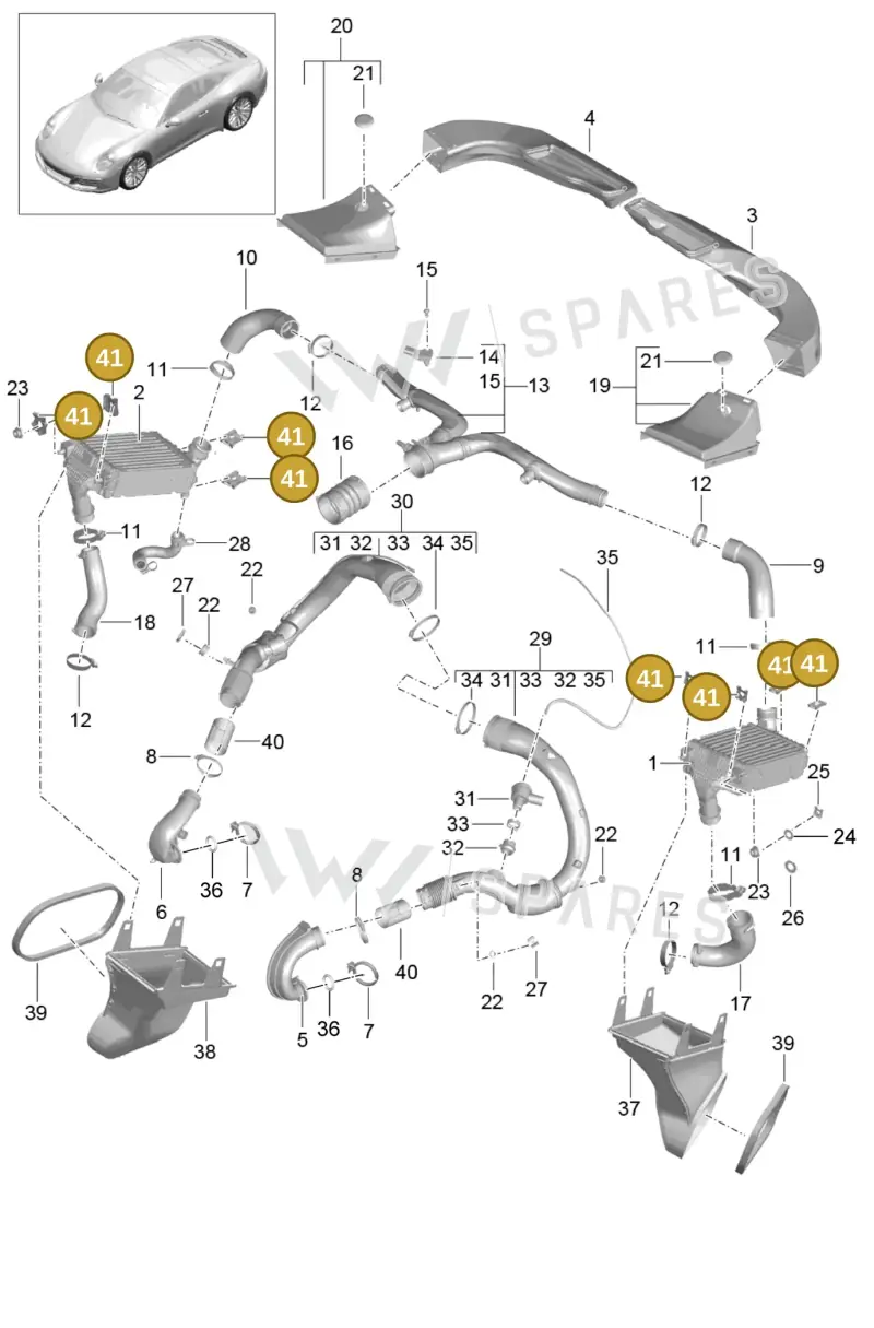 N90236203 — Porsche 991 II Carrera 4 (2016-2019) diagram p47107020, position 41