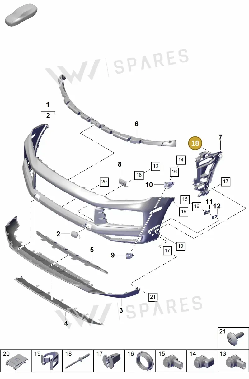N90346301 — Porsche Cayenne Hybrid Coupe (2023-) diagram p60802000, position 18