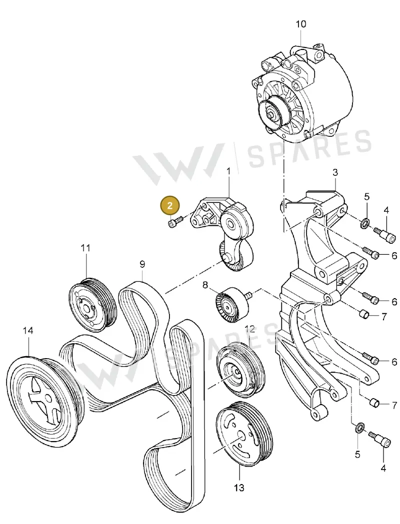 N90355902 — Porsche Cayenne (2002-2006) diagram p24101015, position 2