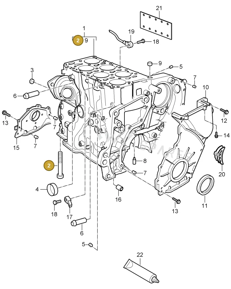 N90365801 — Porsche Cayenne (2007-2010) diagram p31101040, position 2