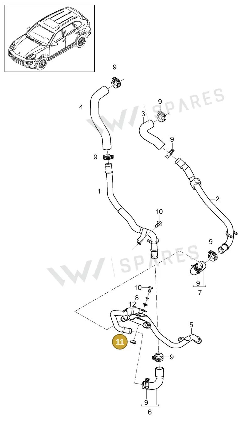 N90402503 — Porsche Cayenne (2010-2018) diagram p37813002, position 11