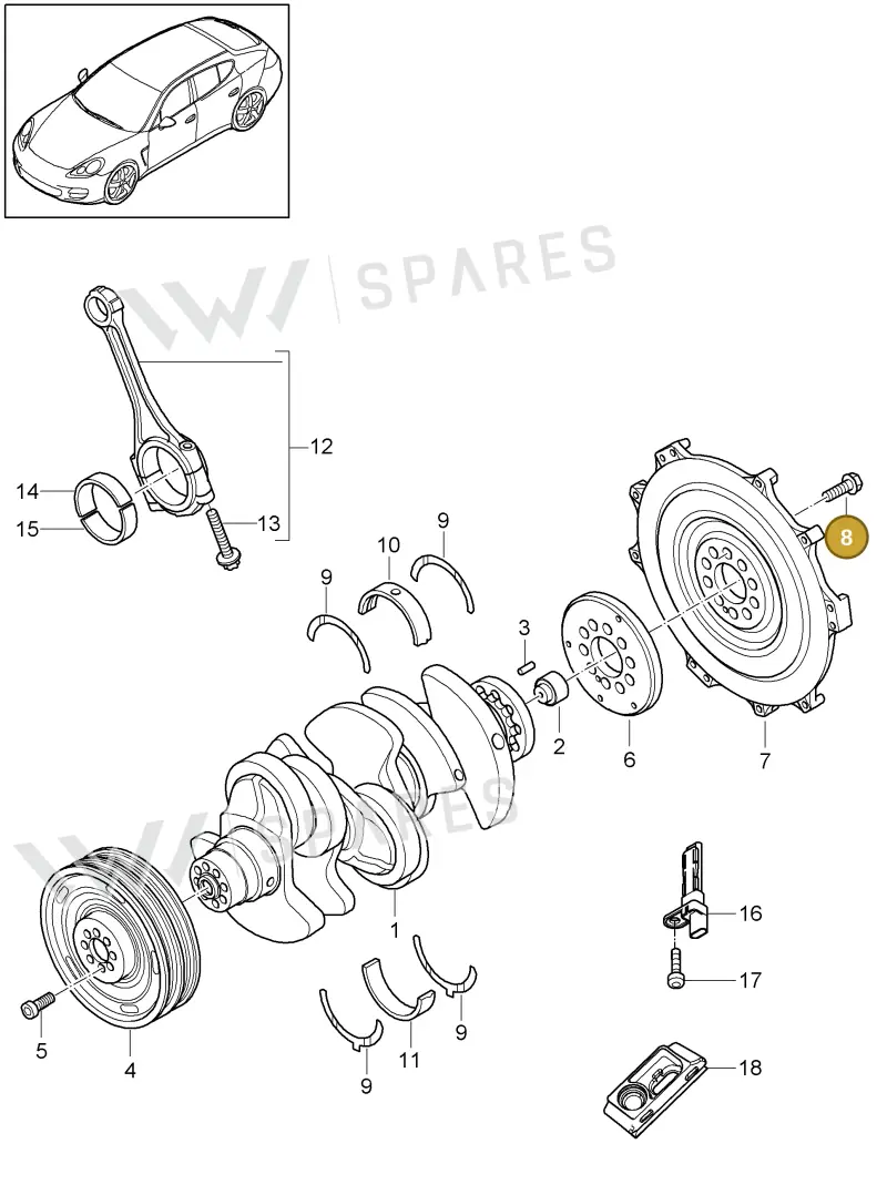 N90405502 — Porsche Panamera (2009-2016) diagram p35102015, position 8