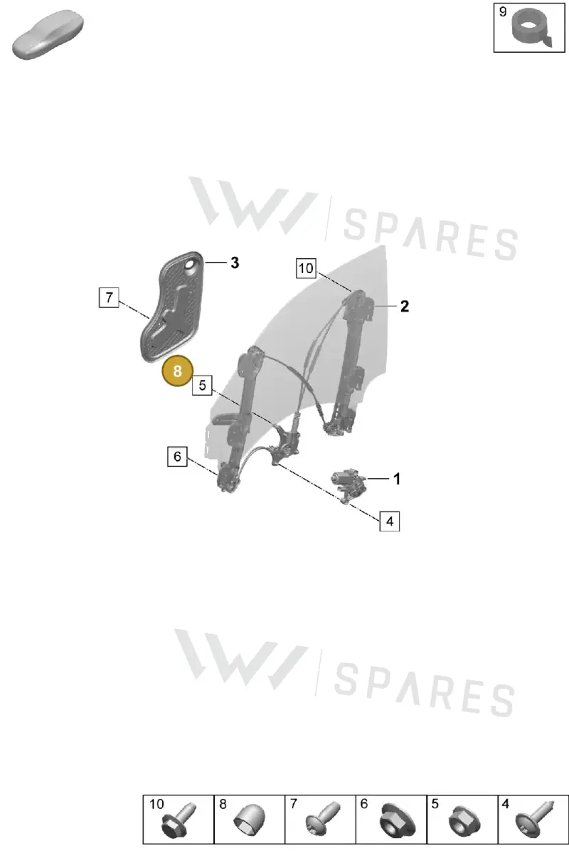 N90450201 — Porsche Taycan Sport Turismo (2023-) diagram p64804300, position 8