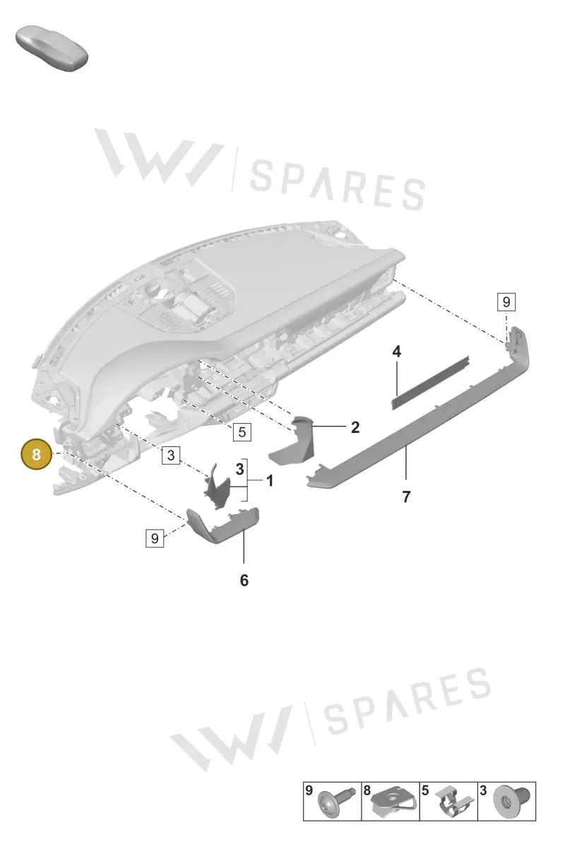 N90455902 — Porsche GT3 RS (2021-) diagram p53809100, position 8