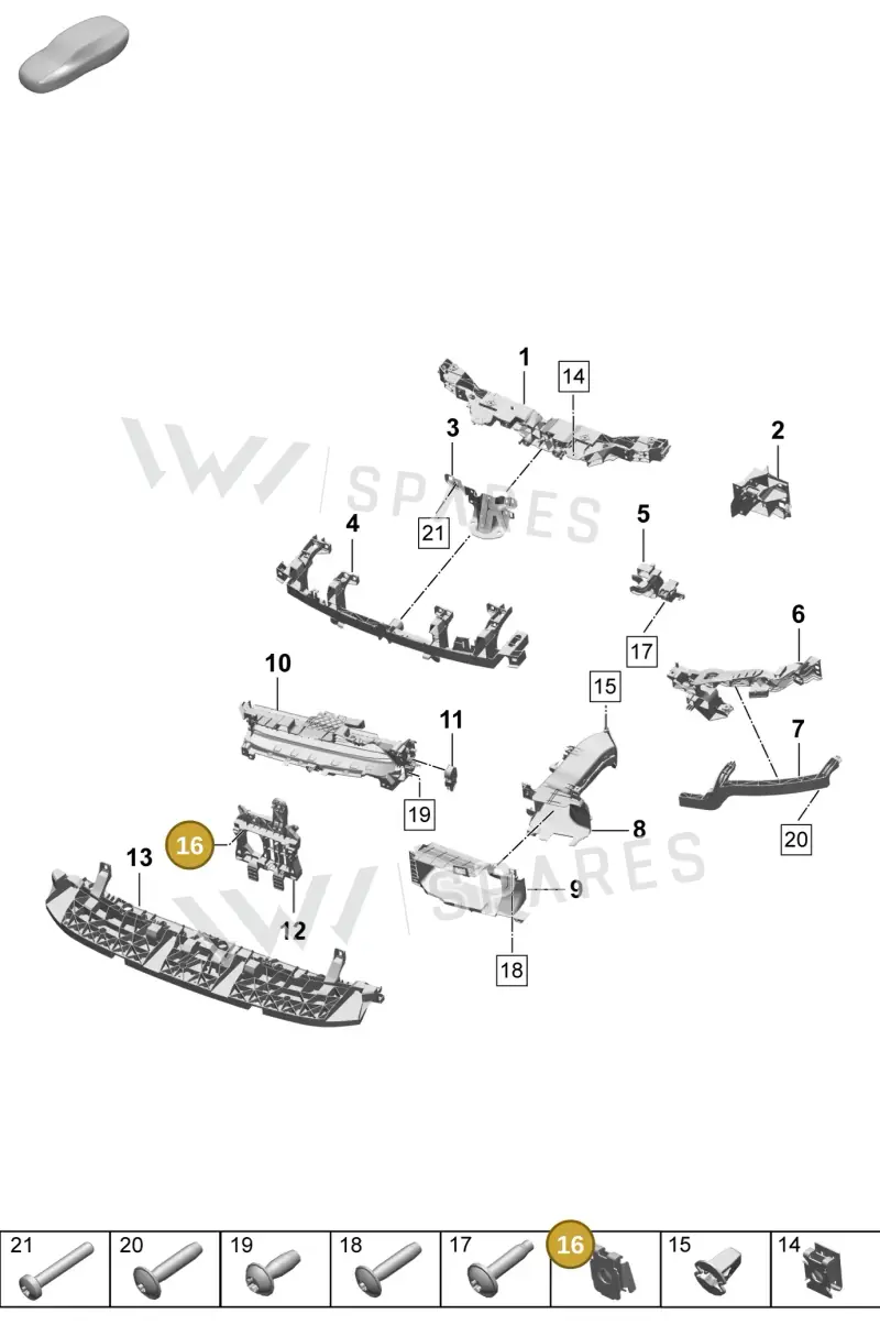 N90475903 — Porsche Macan 4 (2024-) diagram p61802100, position 16