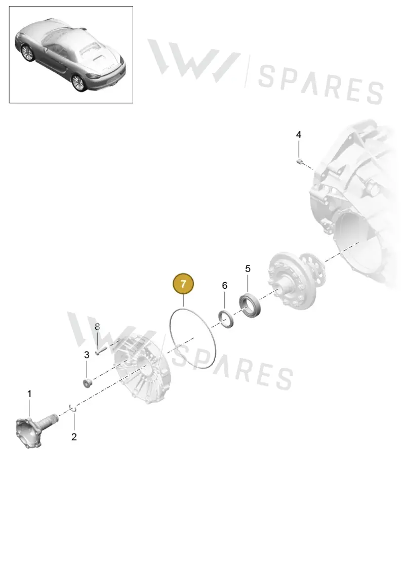 N90514401 — Porsche Boxster (2012-2016) diagram p39302005, position 7