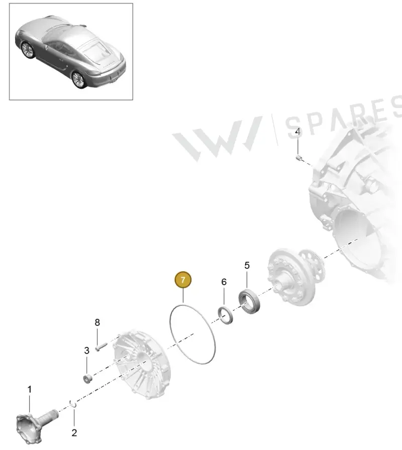 N90514401 — Porsche Cayman (2013-2016) diagram p40302005, position 7