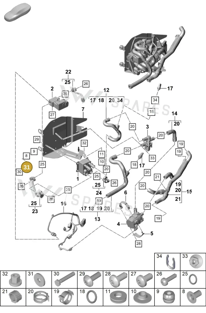 N90543602 — Porsche Panamera (2023-) diagram p58815300, position 31