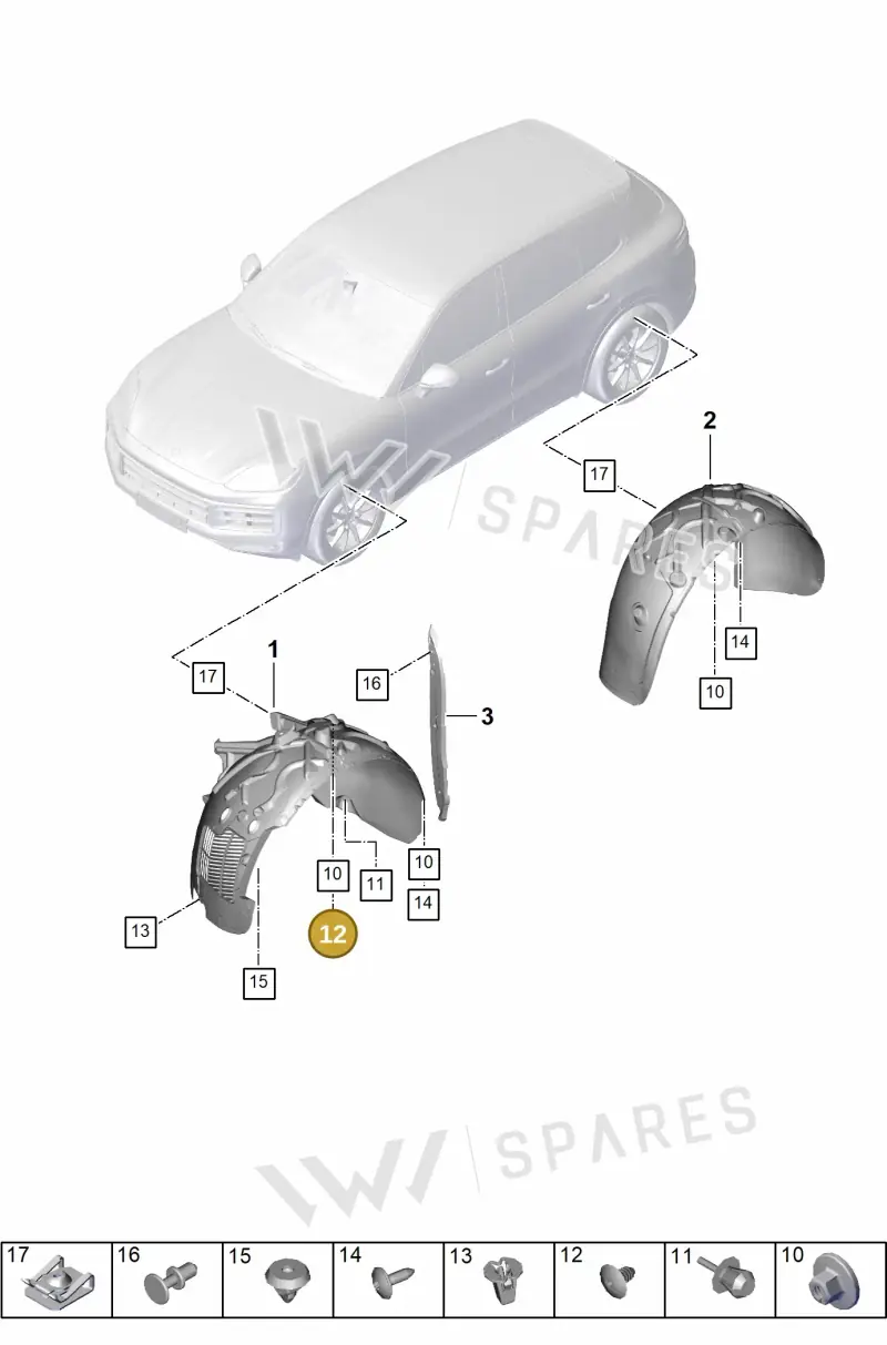 N90584102 — Porsche Cayenne Hybrid Coupe (2023-) diagram p60801750, position 12