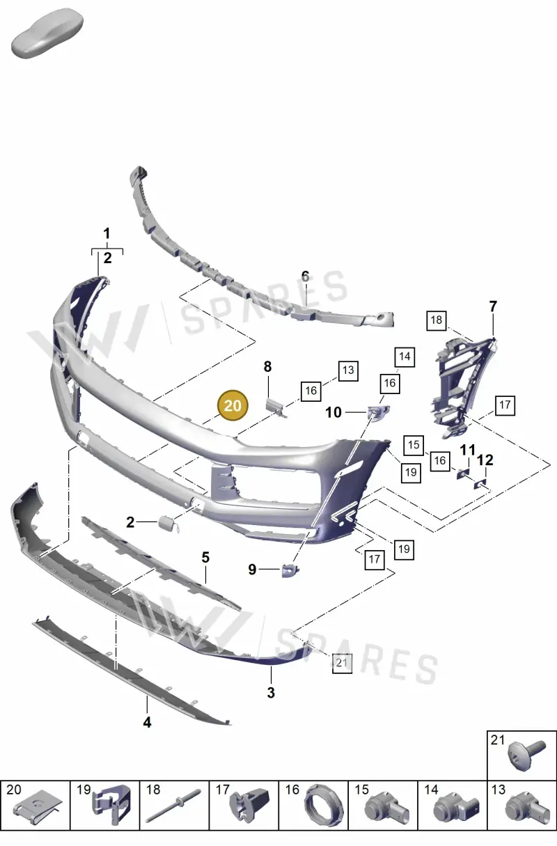 N90627102 — Porsche Cayenne Hybrid Coupe (2023-) diagram p60802000, position 20