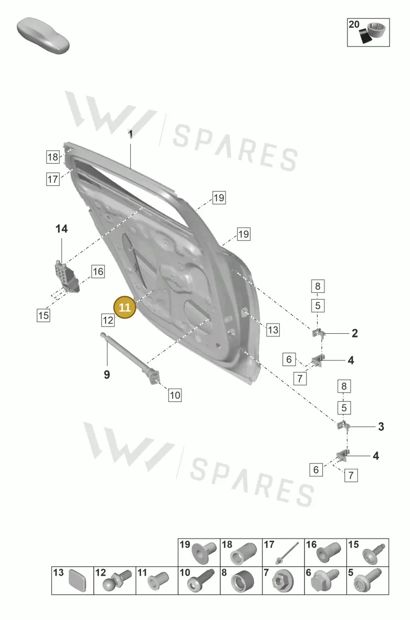 N90631202 — Porsche Panamera 4 Hybrid (2020-2023) diagram p58804200, position 11