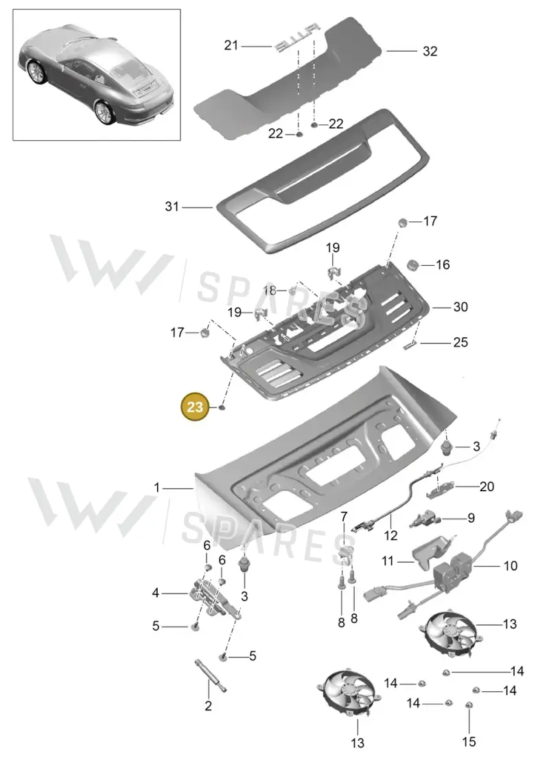 N90663603 — Porsche 991 R (2013-2020) diagram p41803015, position 23