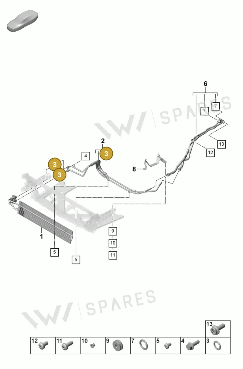 N90666003 — Porsche Panamera 4 Hybrid (2020-2023) diagram p58360000, position 3
