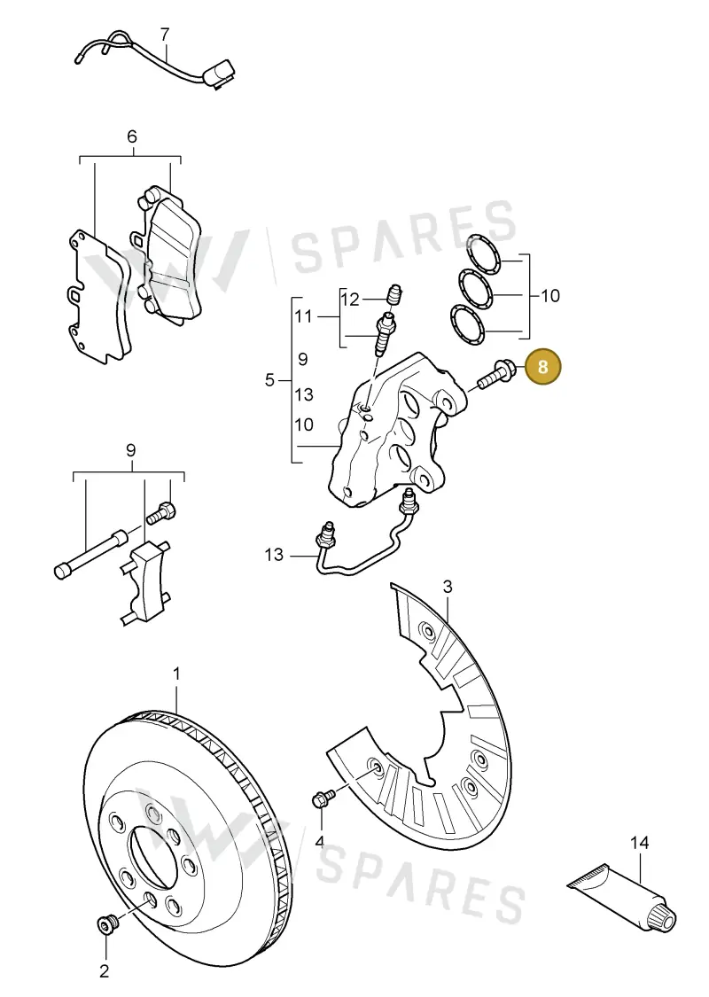 N90685403 — Porsche Cayenne (2007-2010) diagram p31602000, position 8