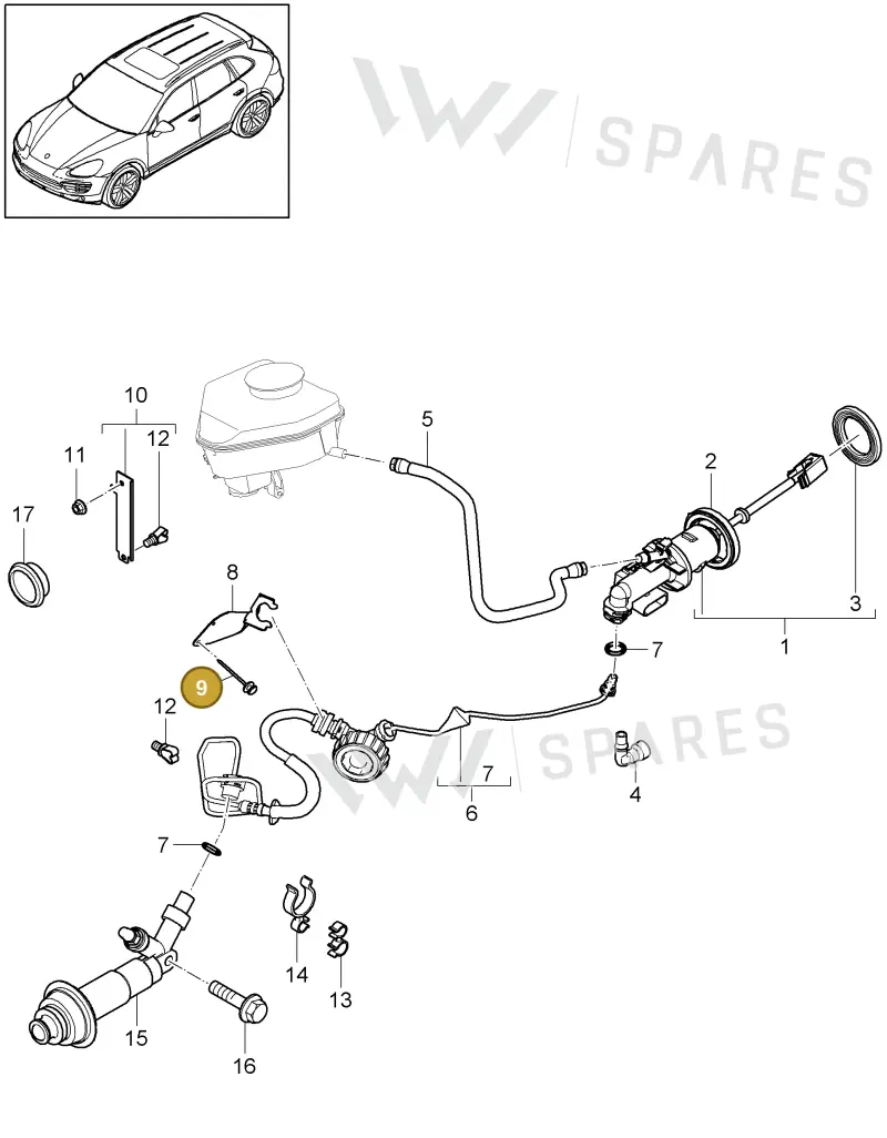N90694802 — Porsche Cayenne (2010-2018) diagram p37702008, position 9