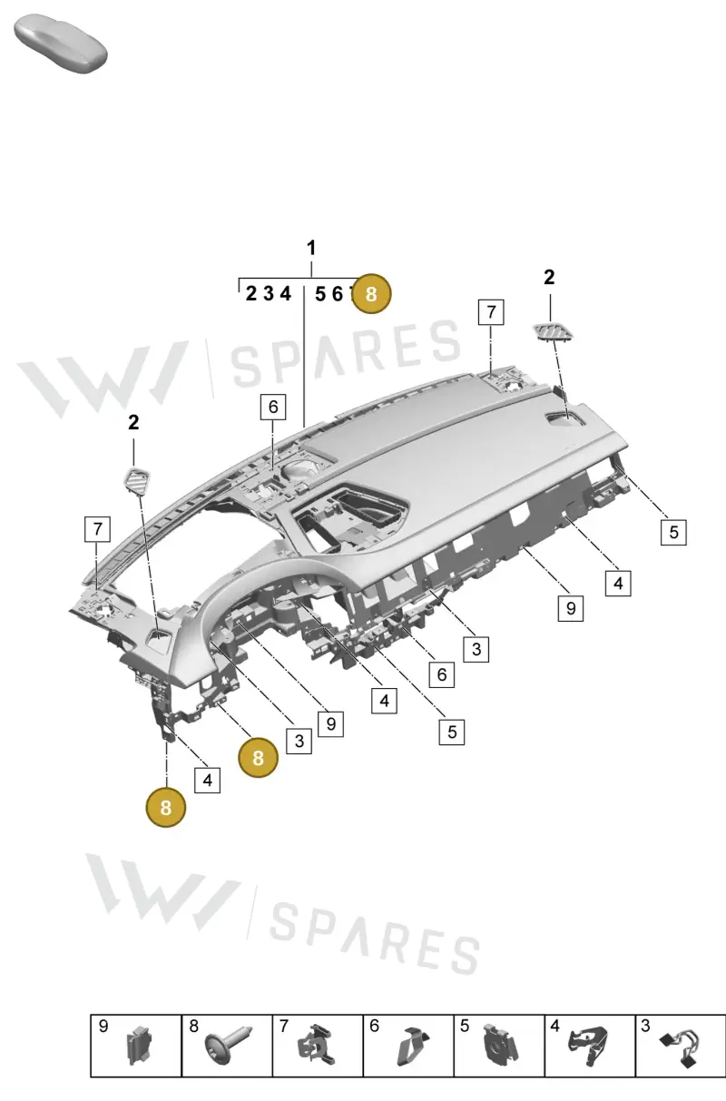 N90698606 — Porsche Macan 4 (2024-) diagram p61809000, position 8