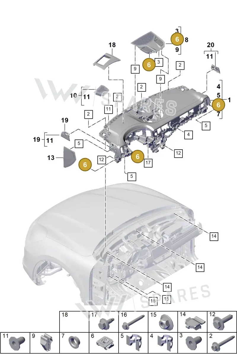 N90698801 — Porsche Cayenne Hybrid Coupe (2023-) diagram p60809000, position 6
